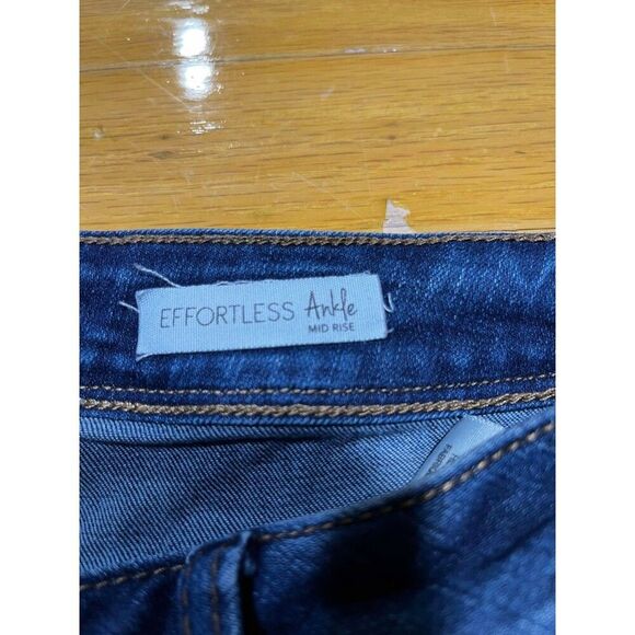 Kensie Jeans Womens 10 Effortless Ankle Blue Mid Rise Distressed Denim Festival - Picture 4 of 9